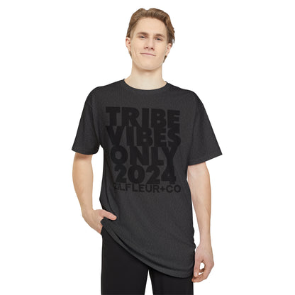 TRIBE VIBES Black Long Hem Tee