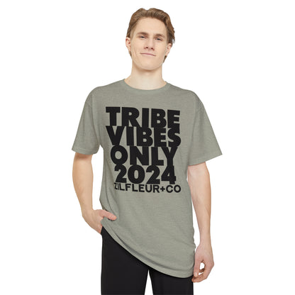 TRIBE VIBES Black Long Hem Tee