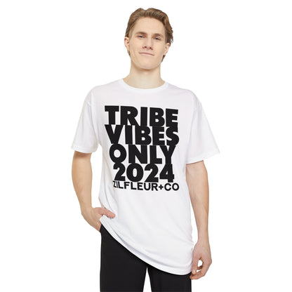 TRIBE VIBES Black Long Hem Tee