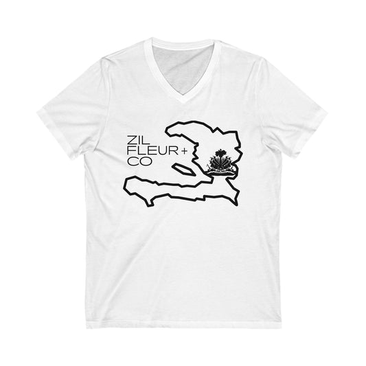 Haiti Unisex V-Neck Tee